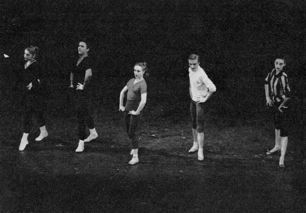 The Pied Piper: Barbara Bocher, Todd Bolender, Janet Reed, Robert Bennett, Tanaquil Le Clercq, 1951. (Fred Fehl)
